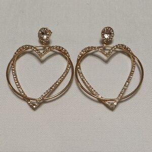 Gold Heart-Shaped Earrings